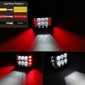 img 3 attached to TWOZNY Side Shooter Lights LED Pod Lights With Dual Side Red DRL Strobe 4Inch Off Road Flood Spot Driving Light For Jeep Truck SUV ATV UTV 4X4 Boat