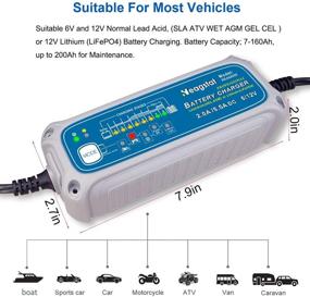 img 1 attached to Heagstat 5.5A 6V/12V Автоматическое зарядное устройство для аккумулятора автомобиля, поддерживающее заряд, Desulfator для AGM, Gel, свинцово-кислотных, литий-ионных батарей с режимом зимы, защитой IP65 от воды - улучшенный SEO