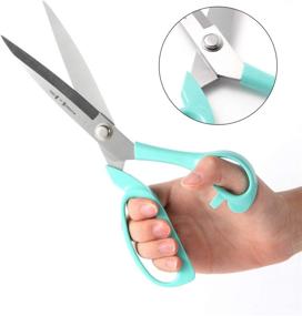 img 1 attached to 🔪 Green Covered Fabric Scissors, Sewing Scissors, 60-inch Tape Measure & 9-inch Stainless Steel Tailor Shears: Ideal for Home, Office, Fabric, Paper & Craft Cutting