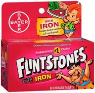 flintstones children's multivitamin plus iron chewable tablets: 180-count triple pack logo