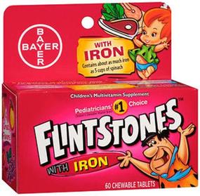 img 1 attached to Flintstones Children's Multivitamin Plus Iron Chewable Tablets: 180-Count Triple Pack