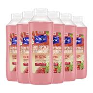 🍓 suave essentials strawberry infused shampoo for dry hair, 30 oz, pack of 6, with strawberry extract and vitamin e logo