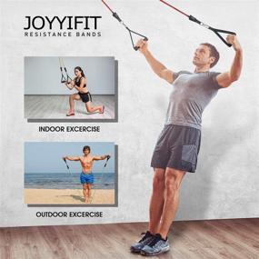 img 1 attached to JOYYIFIT Resistance Bands Set 5, Exercise Tubes – Stackable up to 150 lbs, Workout Bands with Handles, Door Anchor, Ankle Straps, Carrying Case & Manual Book