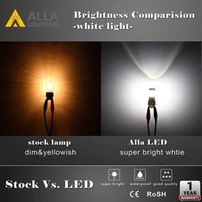 img 1 attached to Alla Lighting T20 Wedge 7440 7443 Strobe Reverse Lights LED Bulbs: 6000K Xenon White Super Bright 2835 39-SMD 7440KX W21W 7440LL Flashing Back Up Lamps - Perfect Replacement for Cars & Trucks