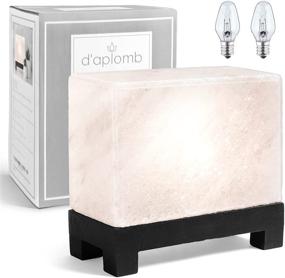 img 4 attached to 🏔️ Rare White Himalayan Salt Lamp: Hand-Carved Modern Rectangle, 100% Authentic Natural Crystal Rock Salt from The Himalayan Mountains - UL-Listed Dimmer Cord, Footed Wood Base, Extra Bulb Included - 11.5 lbs