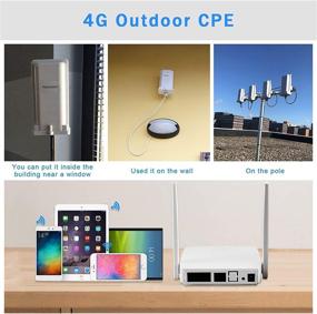 img 1 attached to 📶 Yeacomm 4G Outdoor CPE WiFi Router, Yeacomm 3G 4G LTE CPE Kit, LTE Unit with Sim Card Slot + WiFi Indoor Hotspot, 150Mbps CAT4 Mobile WiFi Router for USA/South America B28, Non-Compatible with Verizon"
