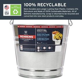 img 3 attached to Versatile Behrens 1208GS Steel Galvanized Utility Pail - 8-Quart Capacity