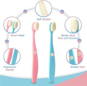 img 2 attached to 🦷 Kids Toothbrush by NoPain: Extra Soft Bristles for Preventing Gum Pain & Bleeding – Pack of 4 Toothbrushes for Kids 4-9 Years Old