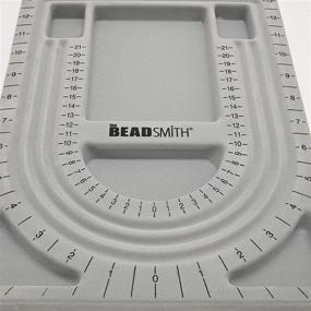 img 2 attached to 📿 The Beadsmith Bead Board with Cover: Grey Flocked, 3 U-Shaped Channels, 6 Compartments - Perfect for Jewelry Making!
