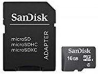 💾 sandisk 16gb карта памяти microsdhc класса 4 sdsdqm-016g-b35a с адаптером sd. логотип