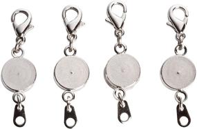 img 1 attached to 🔒 Miles Kimball Locking Magnetic Jewelry Clasps - 4-Piece Set, Silvertone, One Size: Secure and Convenient Fastening Solution