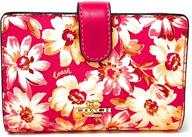 womens corner leather wallet floral women's handbags & wallets for wallets logo