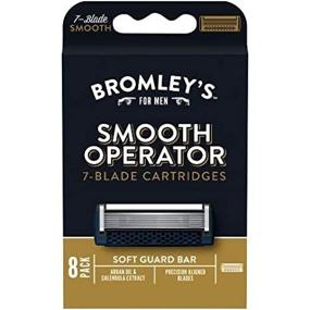 img 3 attached to 🪒 Bromley's Smooth Operator 7-Blade Razor Cartridges - 8 Cartridges: Superior Shaving Performance at its Finest!