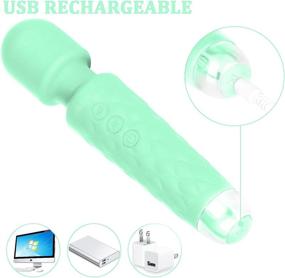 img 1 attached to 💦 Enhanced Waterproof Rechargeable Wand Massager: Potable Deep Muscle Quiet Massager for Body Back Neck Shoulder, Green [6 * 1.5 INCH]