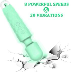 img 3 attached to 💦 Enhanced Waterproof Rechargeable Wand Massager: Potable Deep Muscle Quiet Massager for Body Back Neck Shoulder, Green [6 * 1.5 INCH]