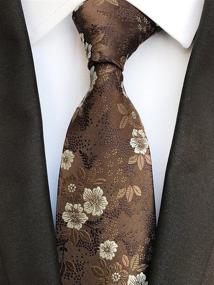 img 3 attached to Brown Hanky Orange Petal Necktie Boys' Accessories for Neckties