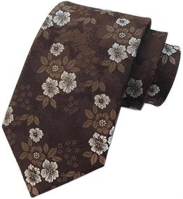 img 1 attached to Brown Hanky Orange Petal Necktie Boys' Accessories for Neckties