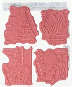 img 1 attached to 🎂 Stampers Anonymous Tim Holtz Birthday Blueprint Rubber Stamp Set - 7x8.5 Inch Cling Stamps for Crafting