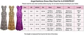 img 2 attached to 👗 Платья Angel Fashions с заштопанными безбретельными пайетками: Гламурная женская одежда