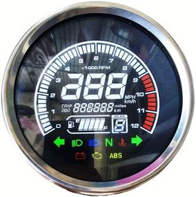 img 4 attached to 🏍️ ЧЕРВОНАЯ РИСА Цифровой спидометр на мотоцикл BLUERICE с LED-подсветкой и универсальный одометр Датчик температуры воды для мотоцикла 299 км/ч/186 м/ч с кронштейном для мотоцикла с карбюратором+