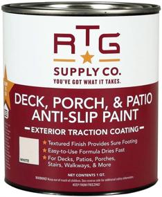 img 1 attached to Quart-size White RTG Anti-Slip Paint for Deck, Porch, and Patio