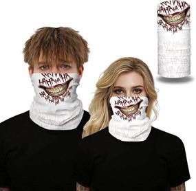 img 2 attached to 🧣 5-Pack Neck Gaiter Balaclava Bandana Headwear: Face Cover Mask Headband for Women and Men