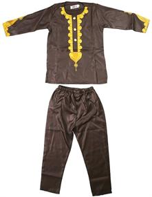 img 4 attached to Stunning HD African Traditional Embroidery: Boys' Clothing Sets and Attire