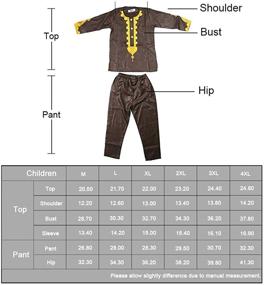 img 2 attached to Stunning HD African Traditional Embroidery: Boys' Clothing Sets and Attire