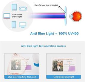 img 1 attached to Livho Blue Light Blocking Glasses: Ultimate Protection from UV Rays and Eye Strain - 2 Pack for Women and Men