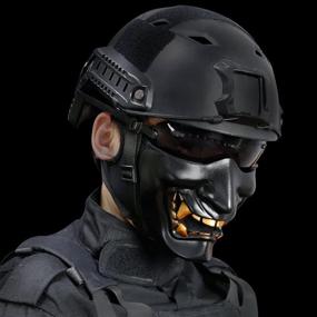 img 2 attached to Outry Half Face Mask: Superior Protective Gear for Halloween, Cosplay, Costume Parties & Movie Props