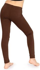 img 2 attached to Comfortable Stretch Cotton Footless Leggings for Girls' Clothing