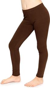 img 4 attached to Comfortable Stretch Cotton Footless Leggings for Girls' Clothing