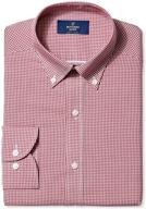 buttoned воротник на пуговицах non iron burgundy gingham логотип