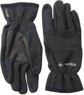 columbia men's black small gloves: durable and stylish hand protection logo