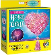 🧵 комплект для творчества с подсветкой «string art heart light craft kit» для детей - миниатюрные работы из ниток, для творческой игры. логотип