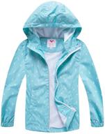 🧥 lightweight water resistant hooded windbreaker jacket for m2c boys & girls logo