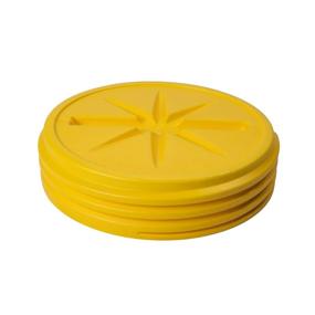 img 2 attached to 🦅 Eagle 1600SL HDPE Lab Pack Drum, Yellow, 30 Gallon Capacity, Plastic Screw-on Lid, 28.25" Height, 22.5" Diameter