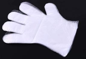 img 3 attached to 🧤 Shapenty 100PCS Clear Plastic Disposable Gloves, Large Size for Cooking, Cleaning and Food Handling in Kitchen