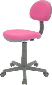 img 1 attached to Stylish and Comfortable: Calico Designs Deluxe Task Chair in Pink with Gray Base 18510