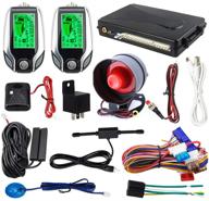 🚗 easyguard ec204 2 way car alarm system with pke passive keyless entry, lcd pager display & remote trunk release, shock warning - rechargeable, dc12v logo