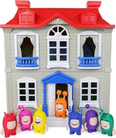 img 4 attached to 🏠 Explore the Fun with Oddbods White Grey House Playset: Endless Playtime Bliss!