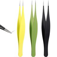 🔪 premium stainless steel tweezers for precision blackhead, splinter, shave & hair removal in men's grooming logo