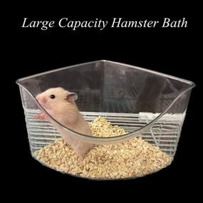 img 1 attached to ACEDIVA Hamster Sand Bath – Transparent Critters' Shower Toilet – Cooling Bed Sand Container Bathtub for Mice Hedgehog Squirrel Hamster Guinea Pigs and Other Small Animals