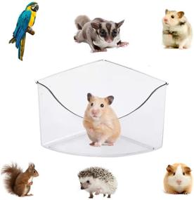 img 2 attached to ACEDIVA Hamster Sand Bath – Transparent Critters' Shower Toilet – Cooling Bed Sand Container Bathtub for Mice Hedgehog Squirrel Hamster Guinea Pigs and Other Small Animals