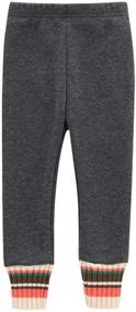 img 4 attached to 👧 CuteOn Elastic Toddler Girls' Leggings Sweatpants - Clothing for Leggings