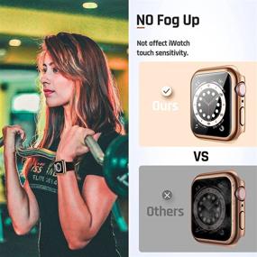 img 2 attached to Водонепроницаемый чехол Goton совместим с часами Apple Watch SE Series 6 5 4 40 мм с защитным стеклом для экрана.