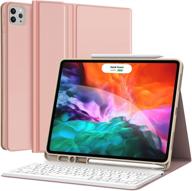 📱 chesona ipad pro 12.9 inch 2021 case with keyboard - wireless detachable - rose gold, pencil holder - 5th gen ipad pro - compatible with 4th/3rd gen логотип