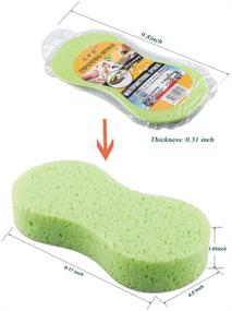 img 2 attached to 🧽 Kingopt 10 Pack Car Wash Sponges: Multi-Functional & Multi-Color Cleaning Sponges with Compressed Vacuum Packing