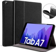 📱 gexmil galaxy tab a7 10.4 genuine leather case 2020 - auto wake/sleep (black) logo