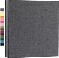 📷 potricher large capacity 4x6 photo album with linen cover - ideal for family, wedding, anniversary, baby - grey, 600 pockets logo
